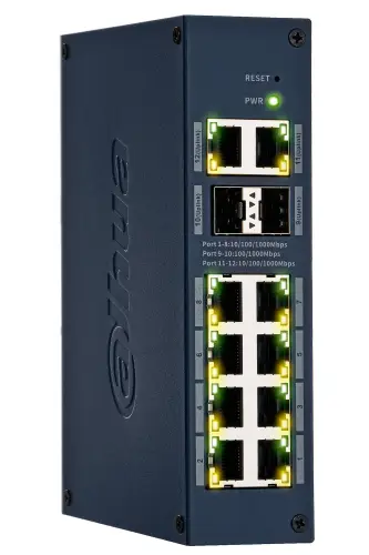 CHS4212-8GT - switch przemysłowy, gigabitowy 8-port + 2 RJ45 + 2 SFP
