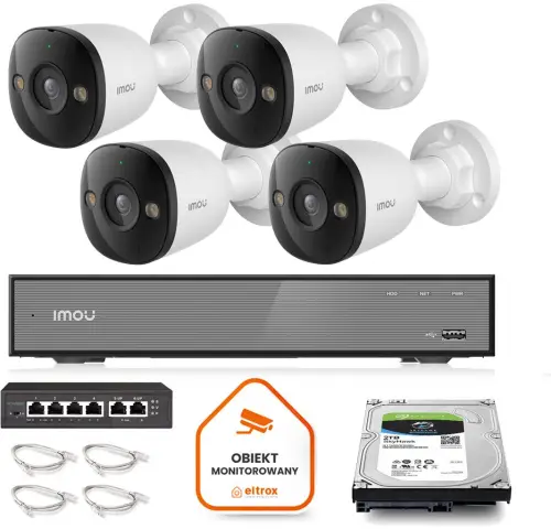 Zestaw monitoringu Imou 4x kamera PS3E-8Q0 8MP POE
