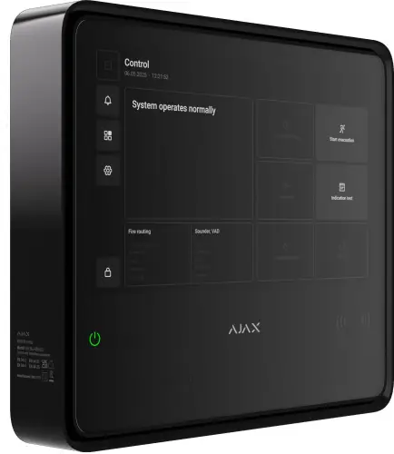 Ajax EN54 Fire Hub Jeweller - black