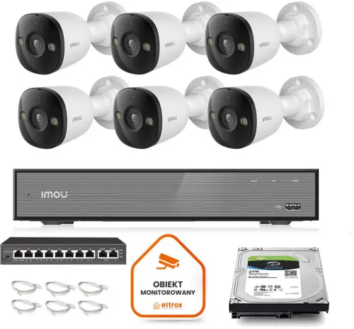 Zestaw monitoringu Imou 6x kamera PS3E-8Q0 8MP POE