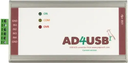 AD4USB - czterokanałowy przetwornik A/D z USB (inne zakresy wejściowe)