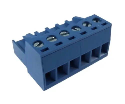Zapasowa niebieska listwa wtykowa 6x - rozstaw 3,81 mm (do PAPAGO)