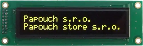 DISP2002RS - interfejs do wyświetlacza LCD 2x20 znaków (wyświetlacz OLED 2x20)