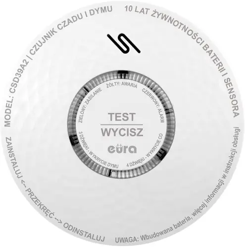 Czujnik czadu i dymu EURA CSD-39A2