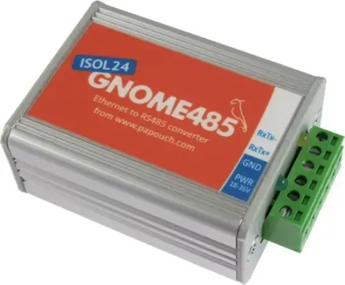 GNOME485 - konwerter Ethernet na RS485 (izolacja galwaniczna, zasilanie 5 V DC)