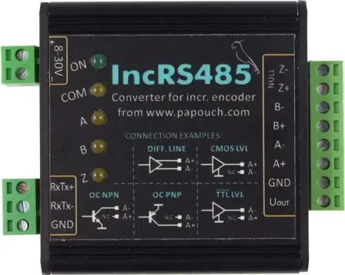 IncRS485 - RS485 dla czujnika przyrostowego (zasilanie 5 V DC)