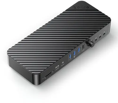 Orico Stacja dokująca USB-C 10 Gbps, 2x DP 4K, HDMI 4K, PD 60W, 6x USB-A, karty SD, audio