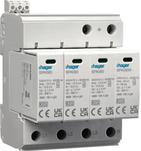 HAGER SPD Ogr. przepięć T1+T2 MOV 4P SPA931