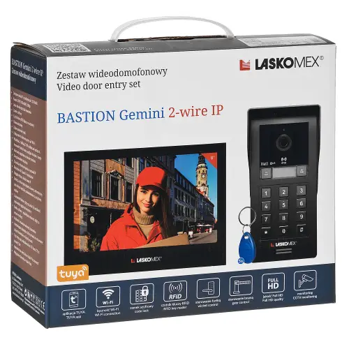 BASTION Gemini 2-wire IP - zestaw wideodomofonowy