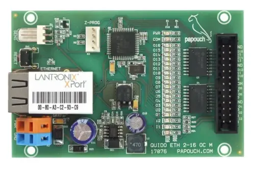 Quido ETH 2/16 OC - moduł I/O Ethernet, 2 wejścia, 16 wyjść, OC, termometr