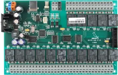 Quido USB 2/16 - 2 wejścia, 16 wyjść i termometr (zasilanie 5 V DC)