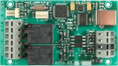 Quido USB 2/2 - 2 wejścia, 2 wyjścia, termometr (zasilanie standardowe)