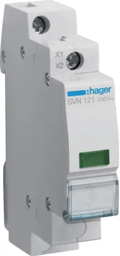 Lampka sygnalizacyjna, 230V AC, Zielony LED HAGER SVN121