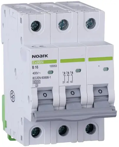 WYŁĄCZNIK NADPRĄDOWY 6 KA, B, 16A, 3P, Ex9BN 3P B16 Noark 100053