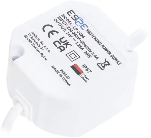 ZASILACZ IMPULSOWY DOPUSZKOWY HERMETYCZNY ESPE LP-3024 24V/30W/1.25A