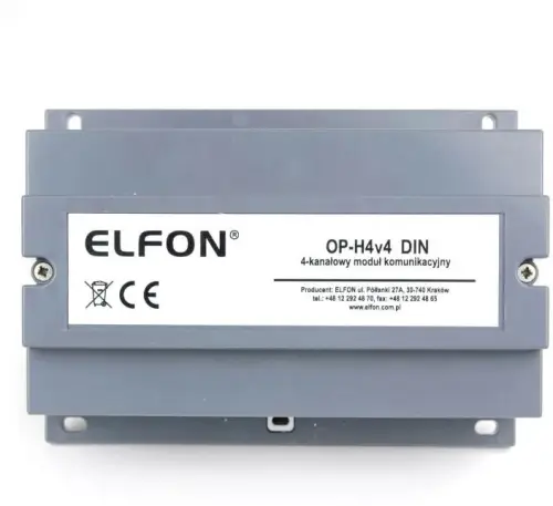 Moduł komunikacyjny ELFON OP-H4v4 DIN