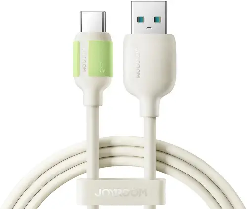 Kabel Joyroom S-A53 3A USB-A - USB-C z fluorescencyjną końcówką 1,2 m - beżowy