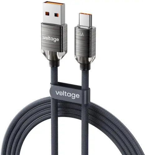 Kabel USB-A / USB-C Voltage PureCrystal 66W 100cm czarny