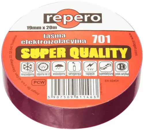 TAŚMA IZOLACYJNA REPERO 701 FIOLETOWA 19MMX20M