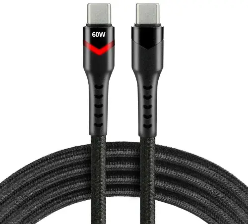 KABEL USB-C / USB-C RGB LED everActive CBB-2PDR 200cm 3A