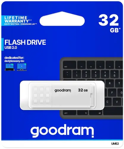 Pendrive Goodram UME2 32GB USB 2.0 Biały
