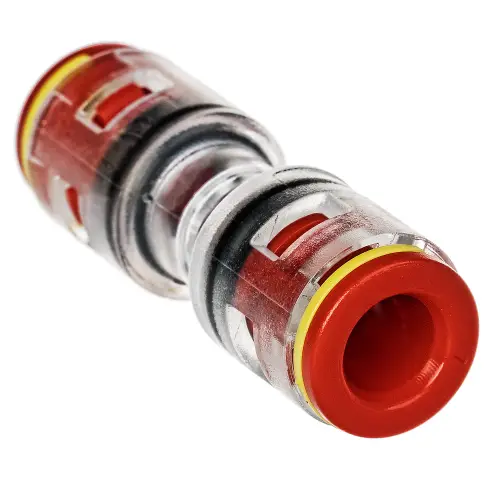 Złączka przelotowa do mikrorurek 7/3.5mm z klipsami blokującymi