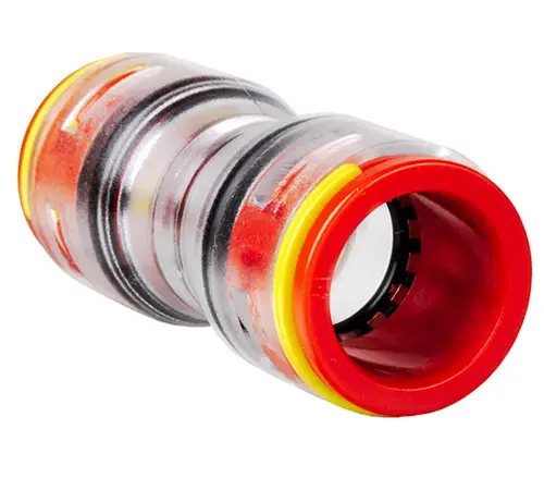 Złączka przelotowa do mikrorurek 16/12mm z klipsami blokującymi