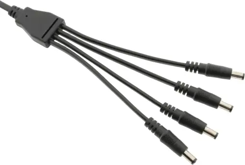 Splitter DC ESPE 1x4 gniazdo DC 2,1/5,5 / 4 x wtyk prosty DC 2,1/5,5