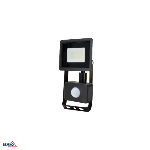Naświetlacz LED SMD KASTEL 10W 4000K 800LM IP65 czarny cz. pir