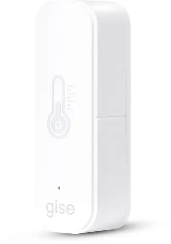GISE Smart Czujnik temperatury i wilgotności Wi-Fi Biały | Tuya | GTHS-WF-01-W