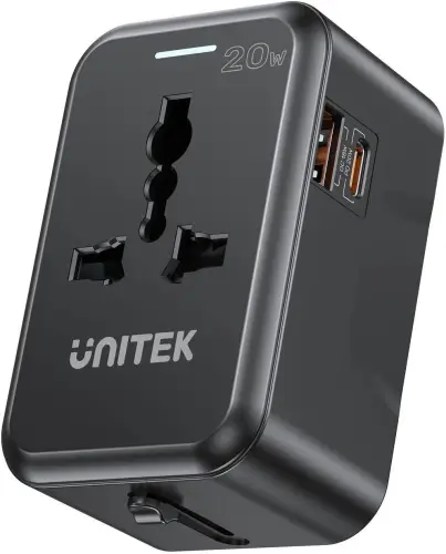 Unitek Ładowarka podróżna EU/US/UK/AUS PD 20W