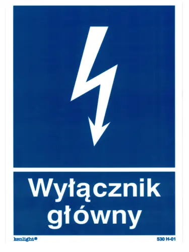Znak 530-01 - wyłącznik główny