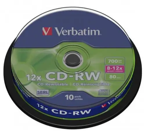 Płyty CD-RW Verbatim SERL Scratch Resistant (10szt)