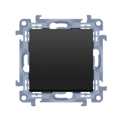 KONTAKT SIMON 10 MODUŁ CZARNY MAT PRZYCISK 1X 1Z SAMOZACISKI 10AX 250V