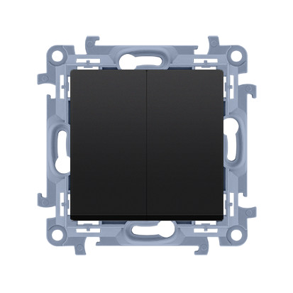 KONTAKT SIMON 10 MODUŁ CZARNY MAT PRZYCISK 2X 2Z ZACISKI ŚRUBOWE 10AX 250V