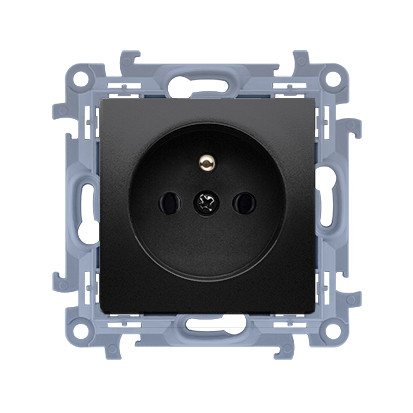 KONTAKT SIMON 10 MODUŁ CZARNY MAT GNIAZDO 1X Z/U SZYBKOZŁĄCZA 16A 250V