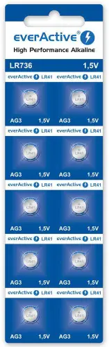 Bateria AG3 / G3 / LR736 / LR41 everActive 1,5V (blister 10 szt.)