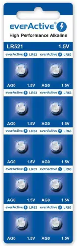 Bateria AG0 / G0 / LR63 / LR521 everActive 1,5V (blister 10 szt.)