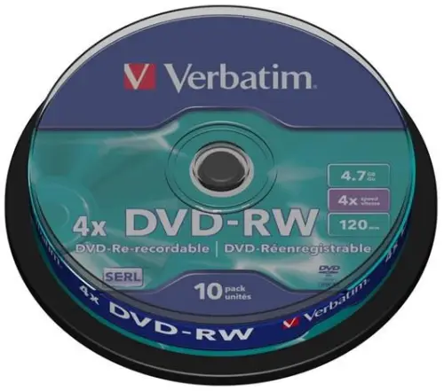 Płyty DVD-RW Verbatim SERL spindle (10szt)