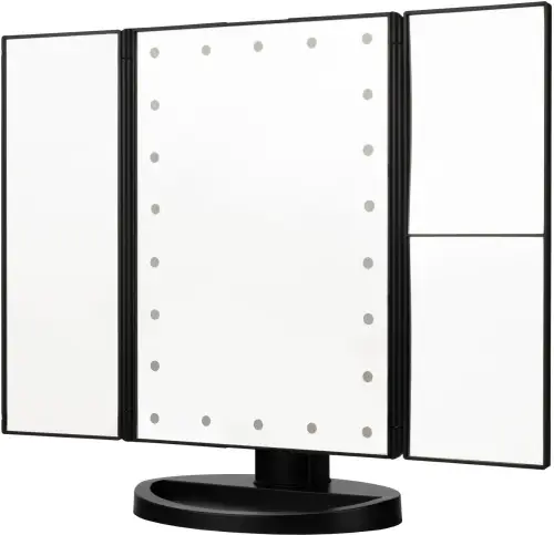 Lusterko do makijażu Humanas HS-ML04 z podświetleniem LED - czarny