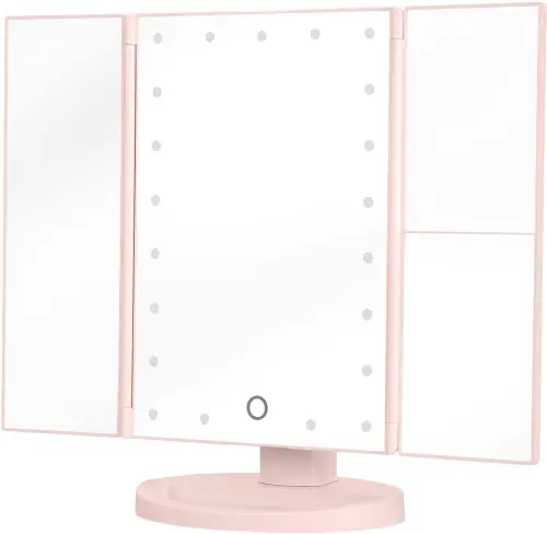 Lusterko do makijażu Humanas HS-ML04 z podświetleniem LED - różowy