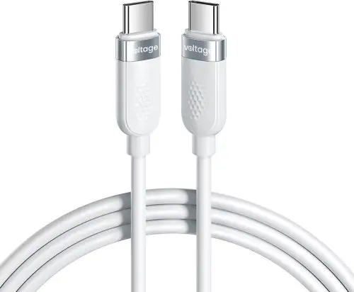 Kabel USB-C / USB-C Voltage Silicone 100W PD 100cm biały