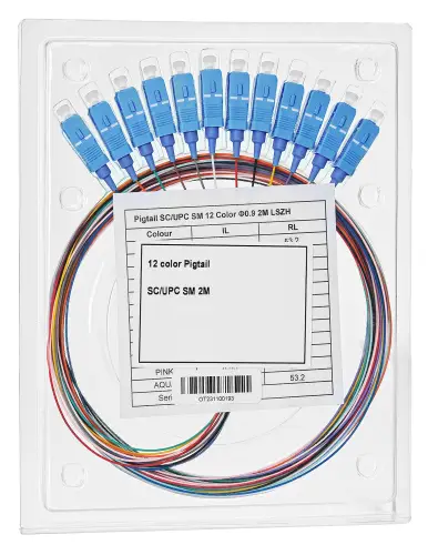 Pigtail światłowodowy SC/UPC SM G657A2 - 2m (12-pack)