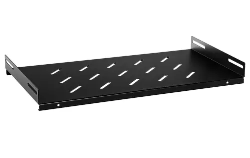 PB450/B - półka stała 19" 1U 270mm z mocowaniem bocznym