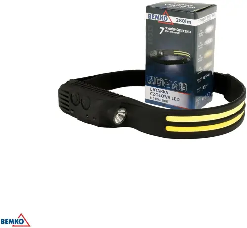 LATARKA CZOŁOWA LED BEMKO AKUMULATOROWA 1200mAh
