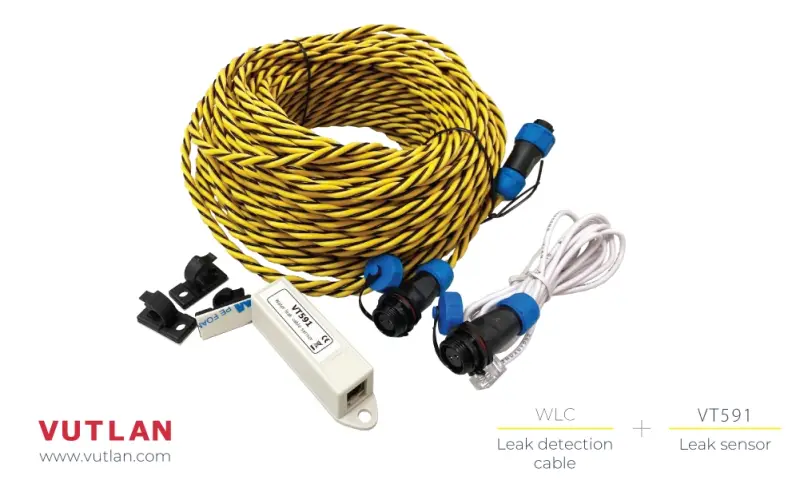 VT591 water leakage leak flood sensor with WLC cable perimeter foor moisture contact by Vutlan-08.webp